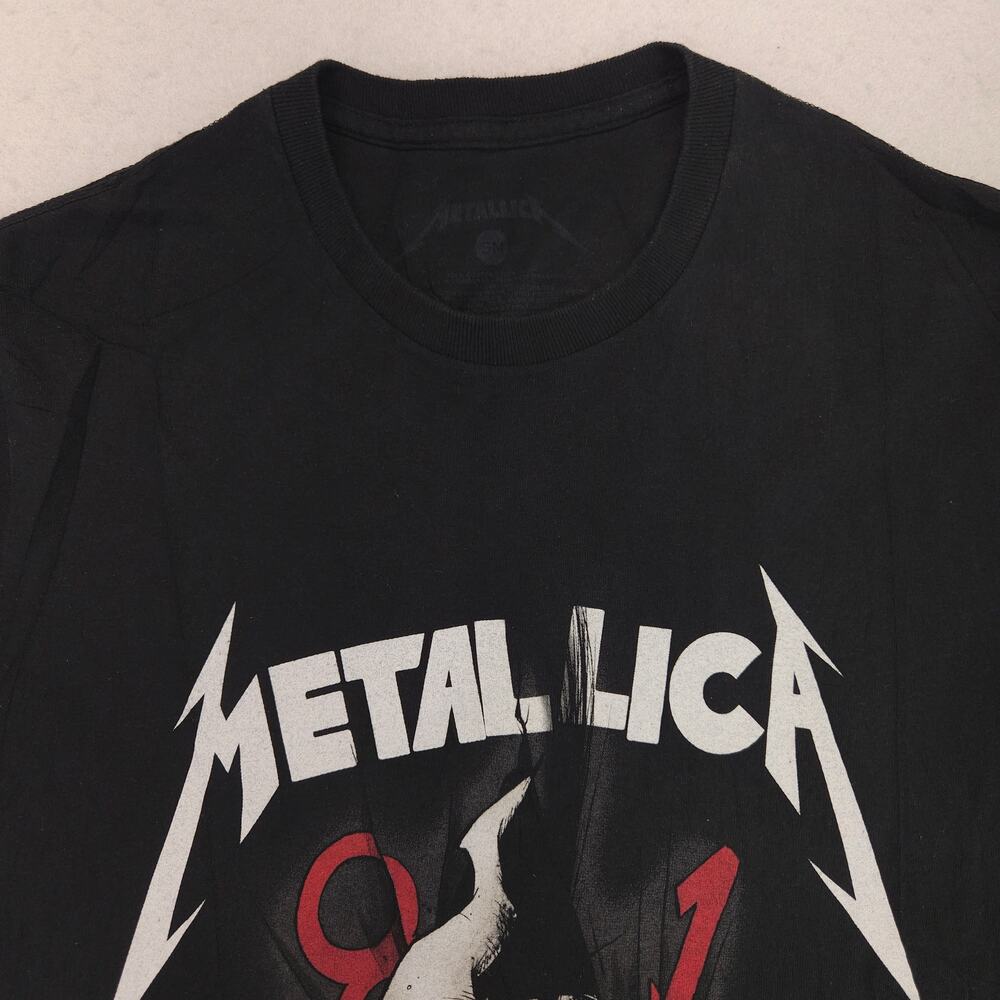 Metallica Band Crew Neck Graphic Short Sleeve T Shirt Mens Size Small S Black